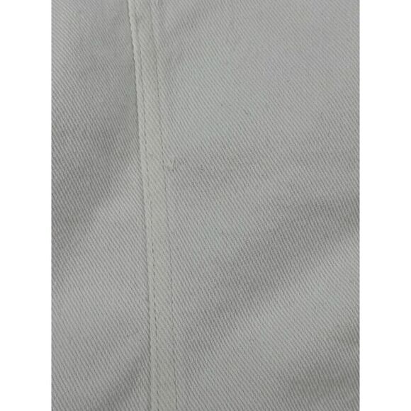 Celine White Denim Cropped Jean Jacket Short Sleeve Silver Buttons Size 40FR - Picture 9 of 9